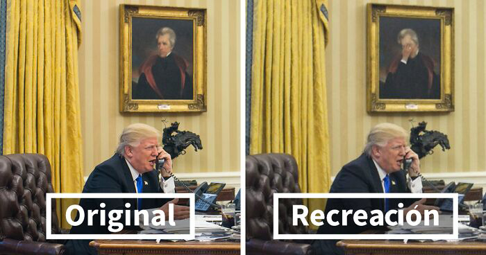 «Reacciones peculiares» de las obras de arte de La Casa Blanca (9 imágenes)