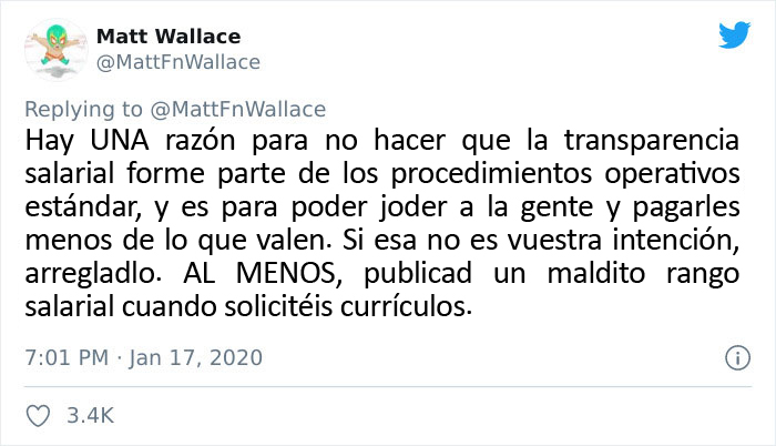 Este hombre explica por qué es malo que las ofertas de empleo no incluyan el salario y se hace viral