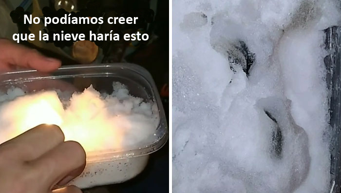 Teóricos de la conspiración afirman que la nieve en Texas es falsa y la queman para demostrar que no se derrite