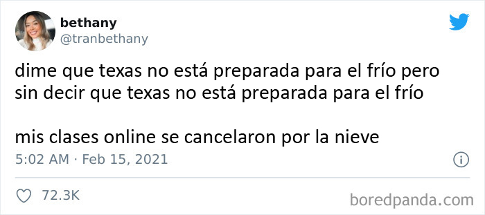 No está preparada para el frío
