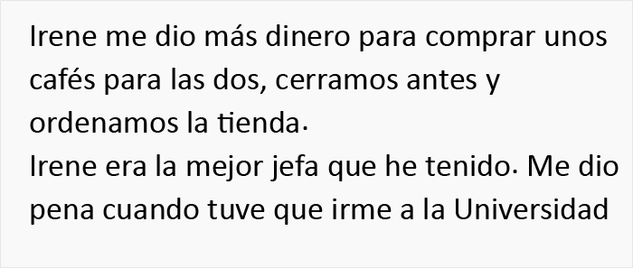 Una clienta idiota se portó mal con el personal, pero la jefa la espantó echándole una "mirada de cerca"
