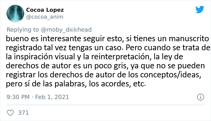 Un dibujante muestra como el creador de una película ha plagiado su idea original sin darle crédito alguno