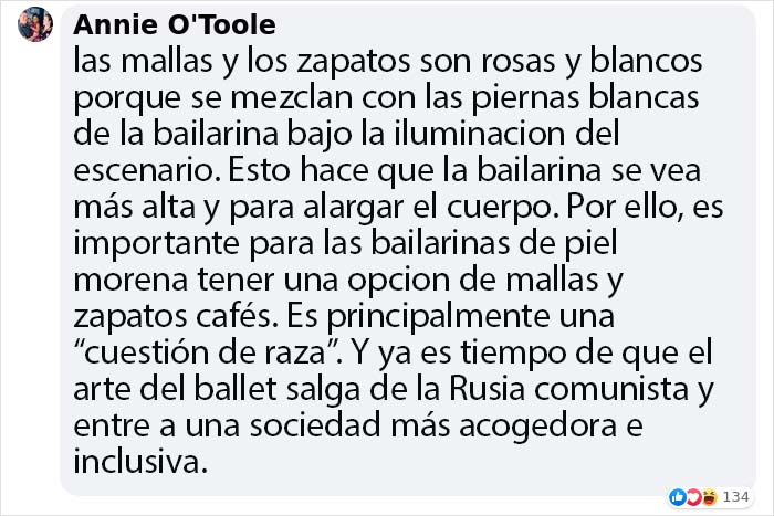 Después de años de cubrir sus zapatillas de punta con maquillaje, esta bailarina de 18 años recibe un par que combina con su color de piel