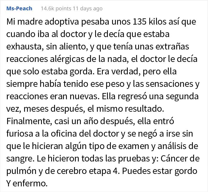 Esta mujer perdió 34 kilos para que los médicos dejaran de achacar sus síntomas al peso y le den por fin un diagnóstico