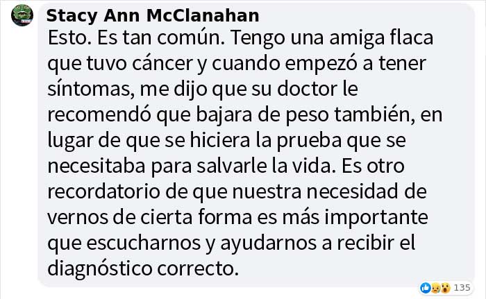 Esta mujer perdió 34 kilos para que los médicos dejaran de achacar sus síntomas al peso y le den por fin un diagnóstico