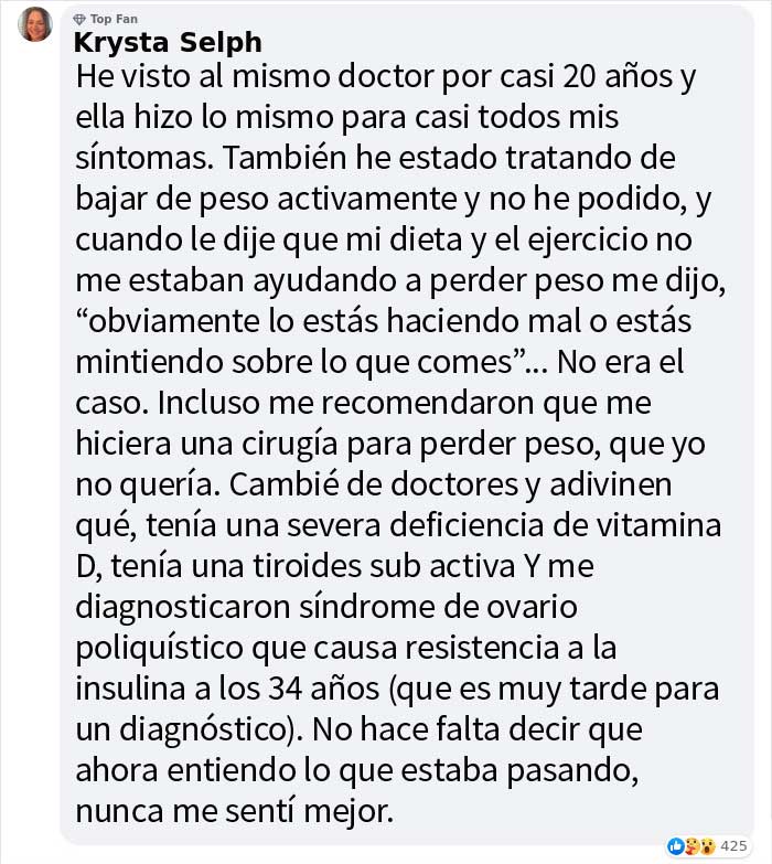 Esta mujer perdió 34 kilos para que los médicos dejaran de achacar sus síntomas al peso y le den por fin un diagnóstico