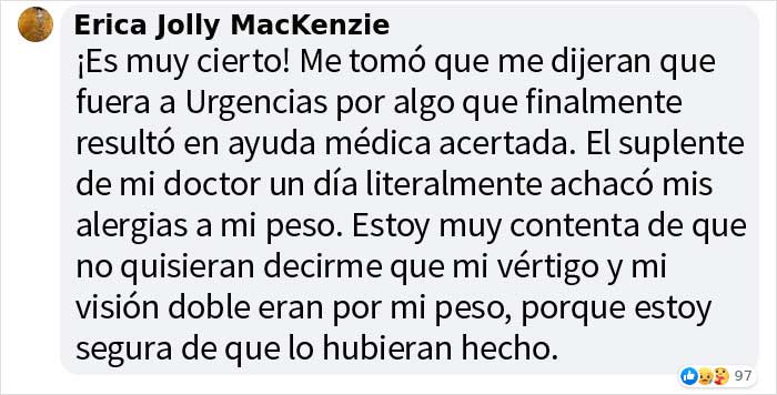 Esta mujer perdió 34 kilos para que los médicos dejaran de achacar sus síntomas al peso y le den por fin un diagnóstico