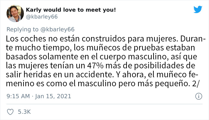 Esta persona cuenta 18 datos alarmantes que demuestran que "nuestro mundo no fue construido para las mujeres"