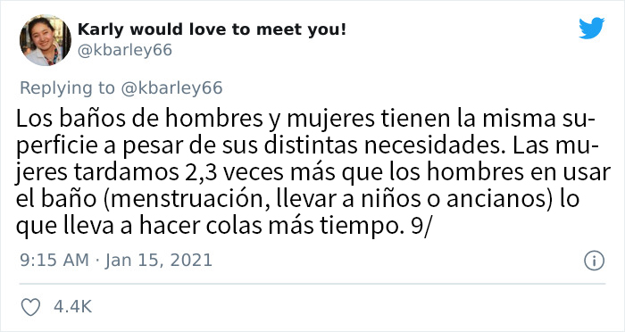 Esta persona cuenta 18 datos alarmantes que demuestran que "nuestro mundo no fue construido para las mujeres"