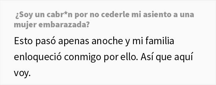 Este hombre comparte sus razones para negarse a ceder el asiento del autobús a una embarazada, pero la gente no está convencida
