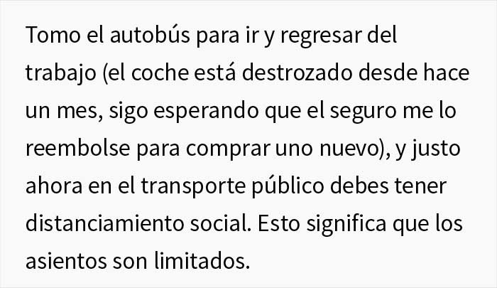 Este hombre comparte sus razones para negarse a ceder el asiento del autobús a una embarazada, pero la gente no está convencida