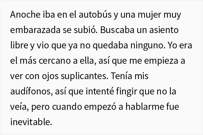 Este hombre comparte sus razones para negarse a ceder el asiento del autobús a una embarazada, pero la gente no está convencida