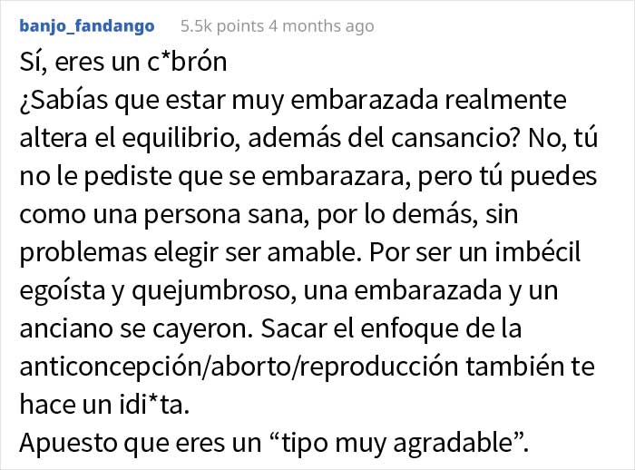Este hombre comparte sus razones para negarse a ceder el asiento del autobús a una embarazada, pero la gente no está convencida