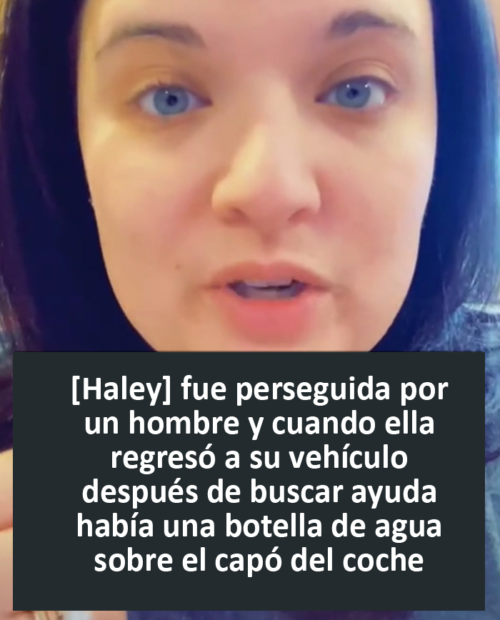 Esta mujer grabó a un desconocido dejando una botella de agua sobre su coche, y otra mujer le explica que es una táctica usada por los traficantes de personas