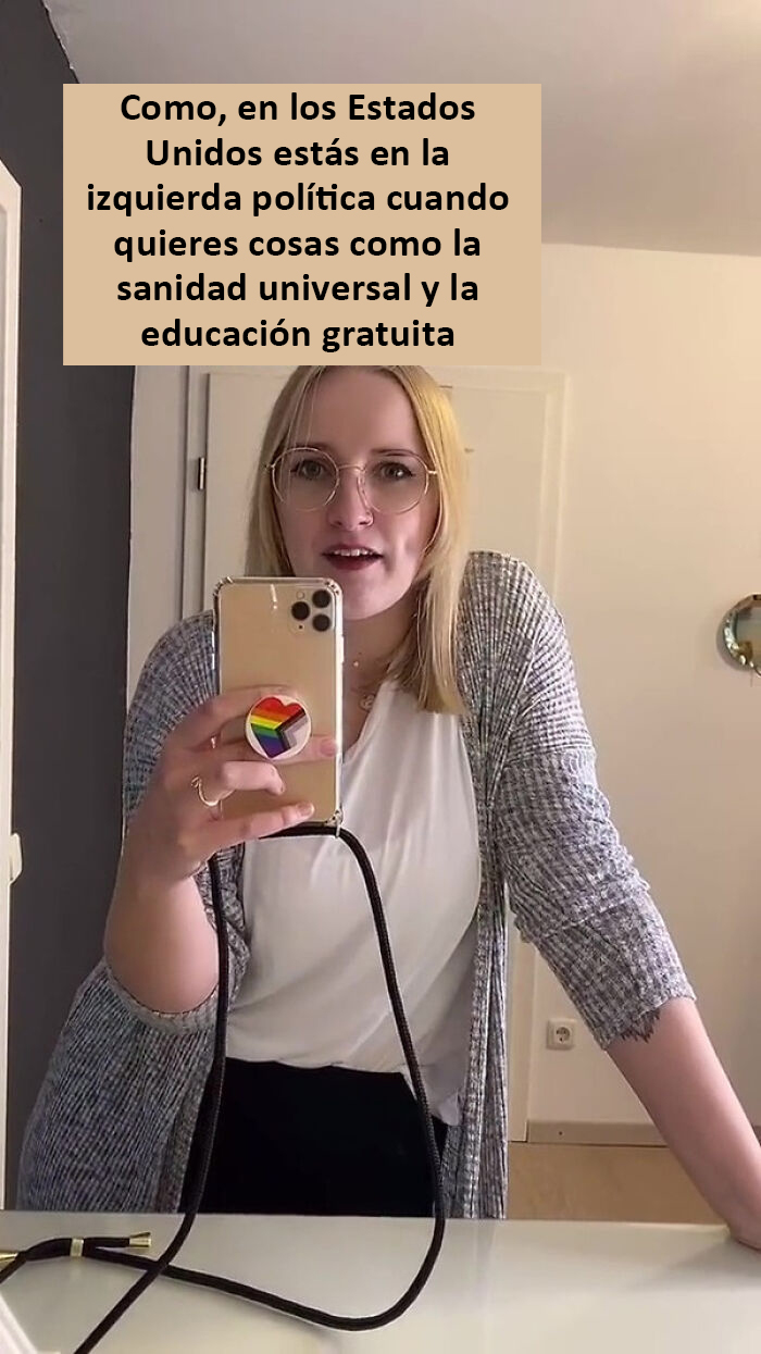 Esta mujer explica las diferencias de la "izquierda" política entre Alemania y Estados Unidos, y se hace viral con 384K likes