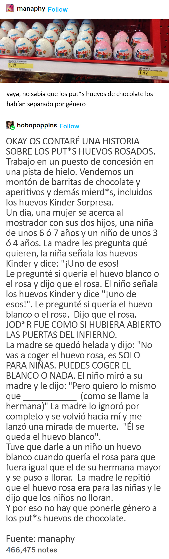 El género de los huevos, ¿a qué viene?