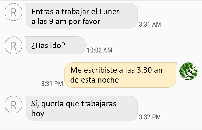 Despiden a un operario por no presentarse a trabajar con un aviso de 5 horas de antelación a las 3:30 de la madrugada