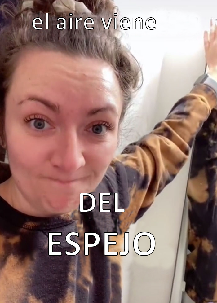 Esta mujer descubrió un agujero tras el espejo del baño, decidió entrar y encontró un apartamento entero