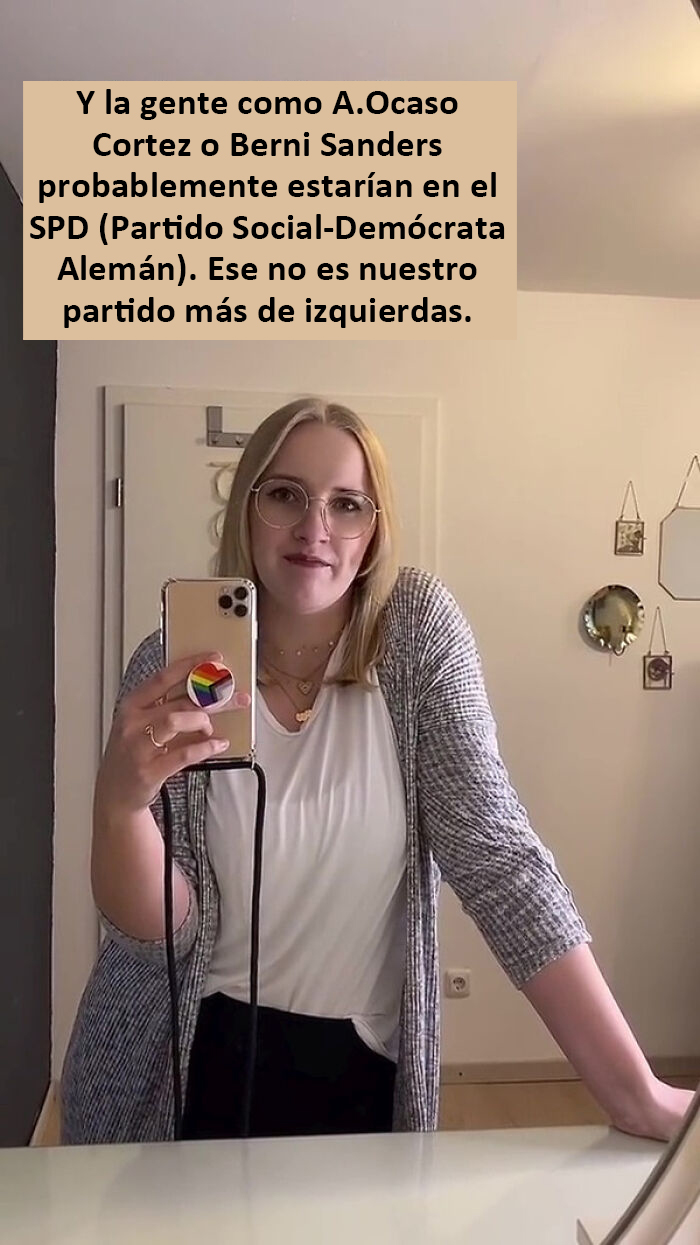 Esta mujer explica las diferencias de la "izquierda" política entre Alemania y Estados Unidos, y se hace viral con 384K likes
