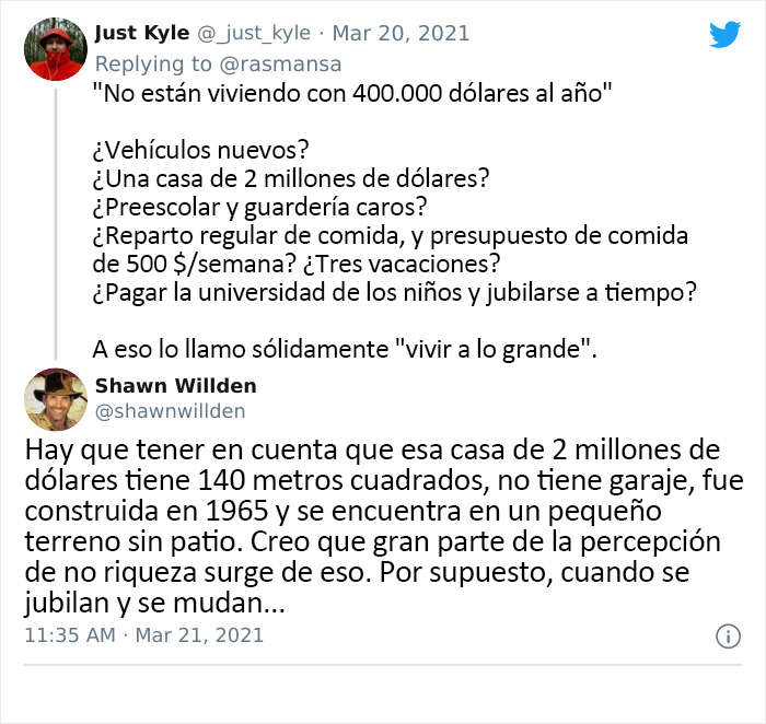"Esta gente no tiene ni idea de lo que es pasar dificultades": Twitter se burla de un artículo que explica las dificultades de quienes ganan 400000$ al año