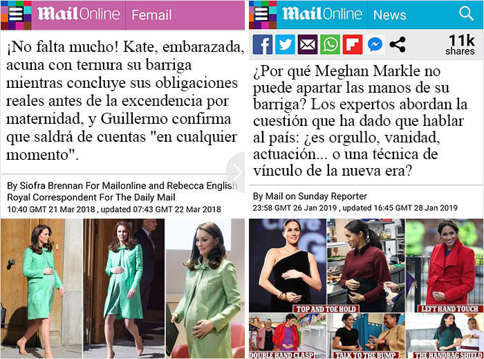 Meghan dijo que sabía que los medios no eran imparciales y que había un doble estándar a la hora de informar sobre ella y Kate