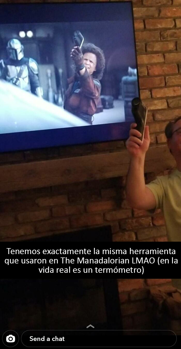 [tv] Mandalorian temporada 1, un amigo acaba de empezar a ver la serie y me ha enviado la prueba de que esta herramienta de mecánico es en realidad un termómetro.