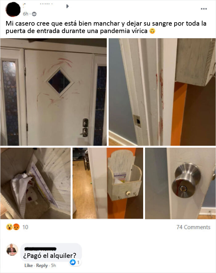Me uní a un grupo de Facebook que buscaba alquilar un lugar que resultó ser 95% de propietarios, aquí hay un lindo comentario que uno dejó en una publicación