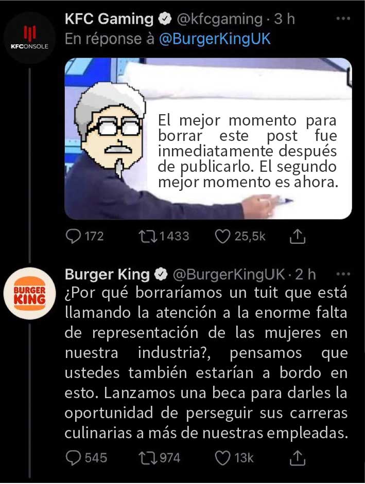 Burger King UK tuitea que "las mujeres deben estar en la cocina" en el Día Internacional de la Mujer