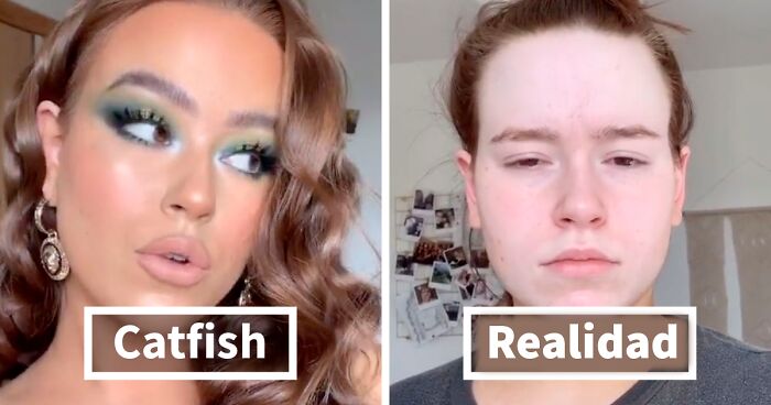 30 Personas que revelaron cómo se ven normalmente y su aspecto cuando hacen ‘Catfishing’