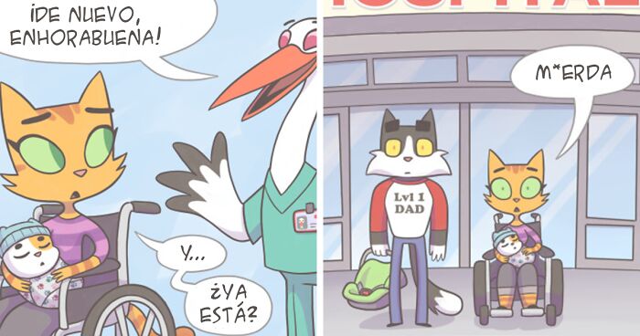 Ilustro mis experiencias como madre moderna en 15 cómics con un toque felino (Nuevas imágenes)