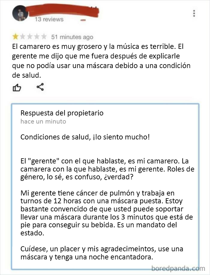 No sé cómo los restaurantes tratan con todas las tonterías de los antimascarillas en este momento