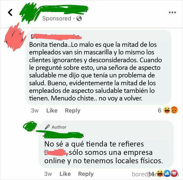 Un tipo deja una mala crítica para una tienda en la que nunca estuvo