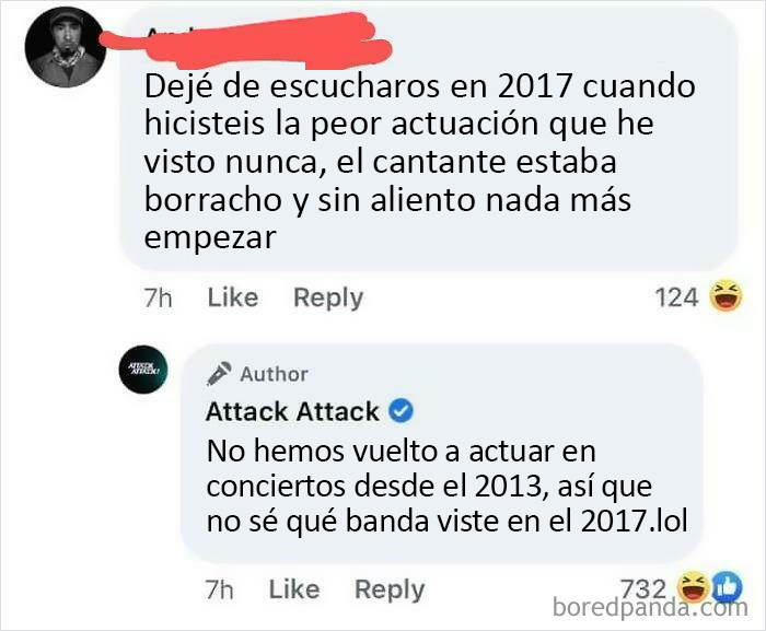El tipo ni siquiera sabe qué banda vio