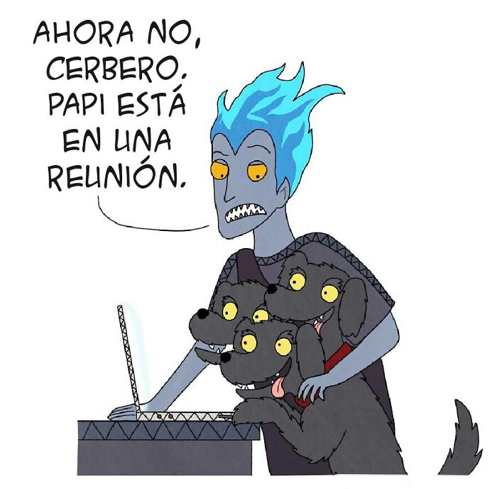 El perro de Hades causando caos