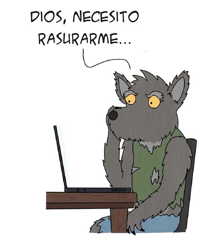 El hombre lobo no se ha afeitado en meses