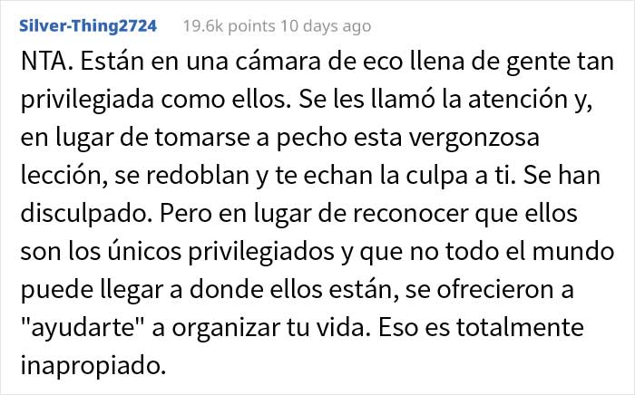 Esta persona llamó la atención a unos compañeros arrogantes que decían que vivir de alquiler con más de 30 años es de "fracasados"