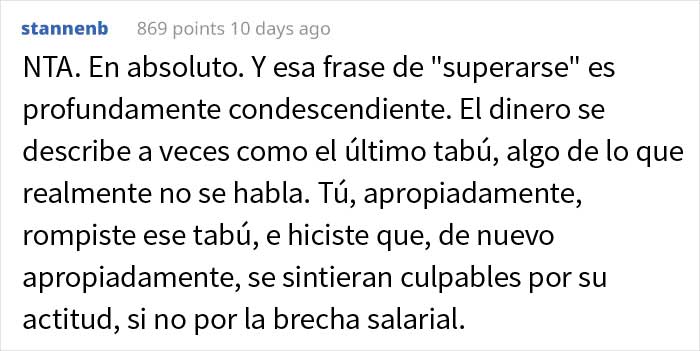 Esta persona llamó la atención a unos compañeros arrogantes que decían que vivir de alquiler con más de 30 años es de "fracasados"