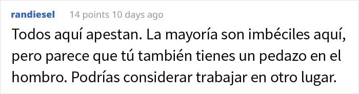 Esta persona llamó la atención a unos compañeros arrogantes que decían que vivir de alquiler con más de 30 años es de "fracasados"