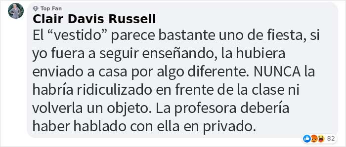 "Estás en la profesión equivocada": Una joven de 17 años es enviada a casa por su combinación de cuello alto y vestido, provocando una gran reacción