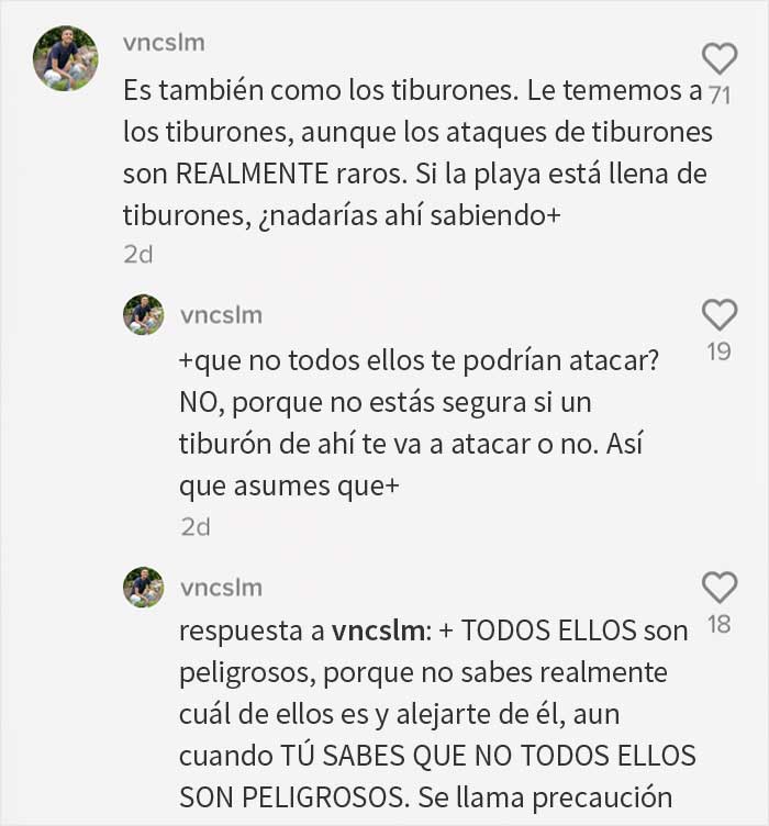 Esta mujer explica perfectamente lo de "No todos los hombres" con una elocuente analogía para que por fin lo entiendan
