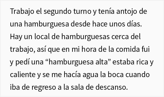 Esta persona inicia un debate en Internet después de que su compañera de trabajo vegana le pidiera que coma su hamburguesa afuera