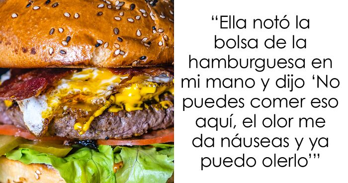 Esta persona inicia un debate en Internet después de que su compañera de trabajo vegana le pidiera que coma su hamburguesa afuera