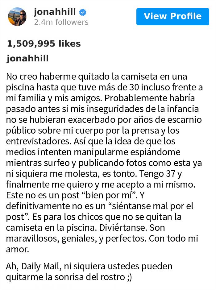 El actor Jonah Hill responde a 