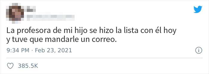 Esta madre tuiteó la conversación que tuvo con la profesora de su hijo tras una clase online que salió mal, y se vuelve viral