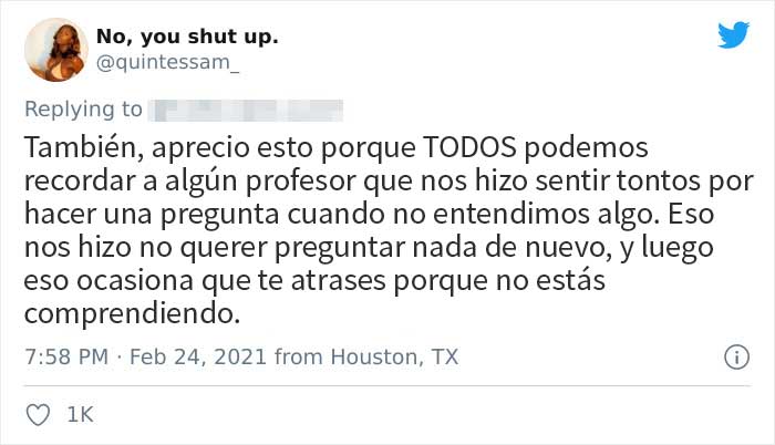 Esta madre tuiteó la conversación que tuvo con la profesora de su hijo tras una clase online que salió mal, y se vuelve viral