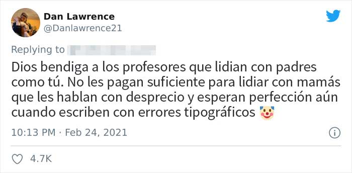 Esta madre tuiteó la conversación que tuvo con la profesora de su hijo tras una clase online que salió mal, y se vuelve viral