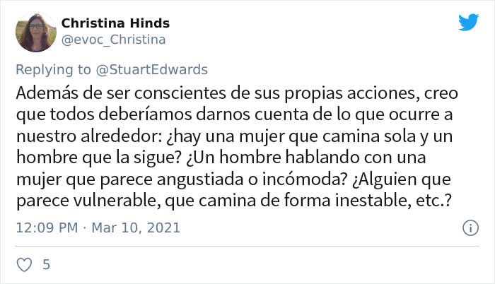 Los hombres se preguntan cómo pueden ayudar a las mujeres a sentirse más seguras tras la trágica desaparición de Sarah Everard