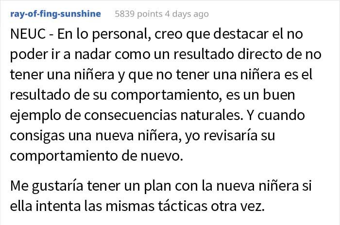 La gente cree que esta madre hizo un gran trabajo al castigar a su hija "malcriada" después de que hiciera renunciar a su niñera