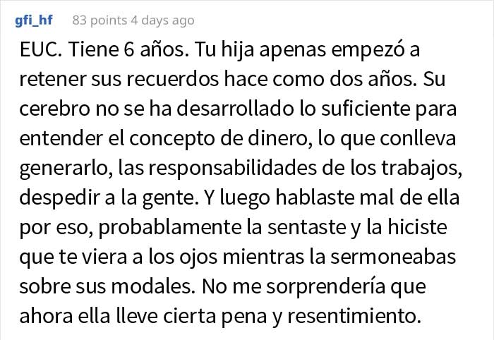 La gente cree que esta madre hizo un gran trabajo al castigar a su hija "malcriada" después de que hiciera renunciar a su niñera