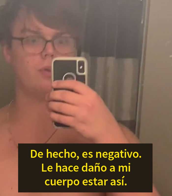 "No hay nada positivo en esto": Este chico explica cómo la gente no debería celebrar los cuerpos de "talla grande"
